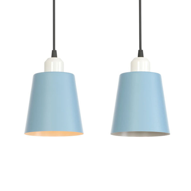 Buntes zylindrisches Makaroon hängend hängendes leichter nordischer Metall -Federlampe für Schlafzimmer Esszimmer