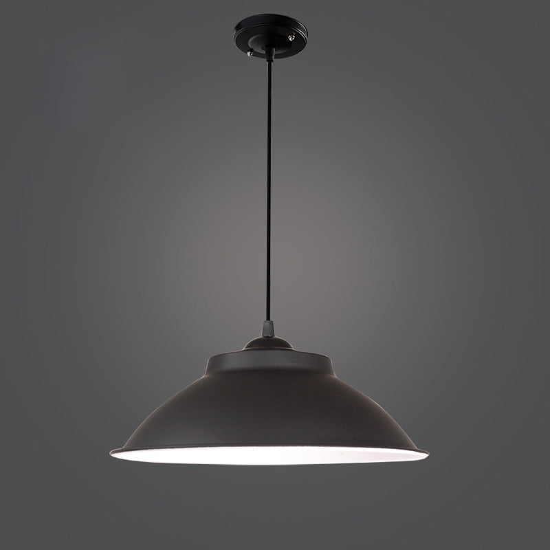 Aluminum Bell Suspension Pendant Light Industrial 1 Head Dining Room Drop Lighting