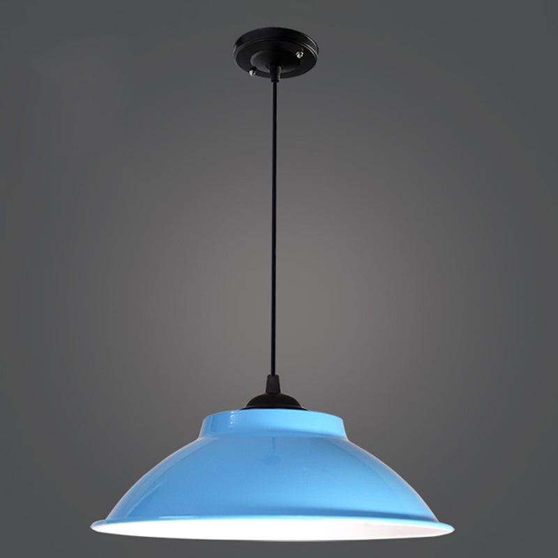 Aluminum Bell Suspension Pendant Light Industrial 1 Head Dining Room Drop Lighting