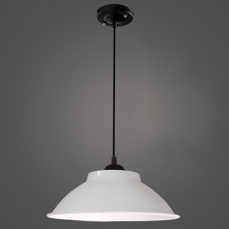 Aluminum Bell Suspension Pendant Light Industrial 1 Head Dining Room Drop Lighting