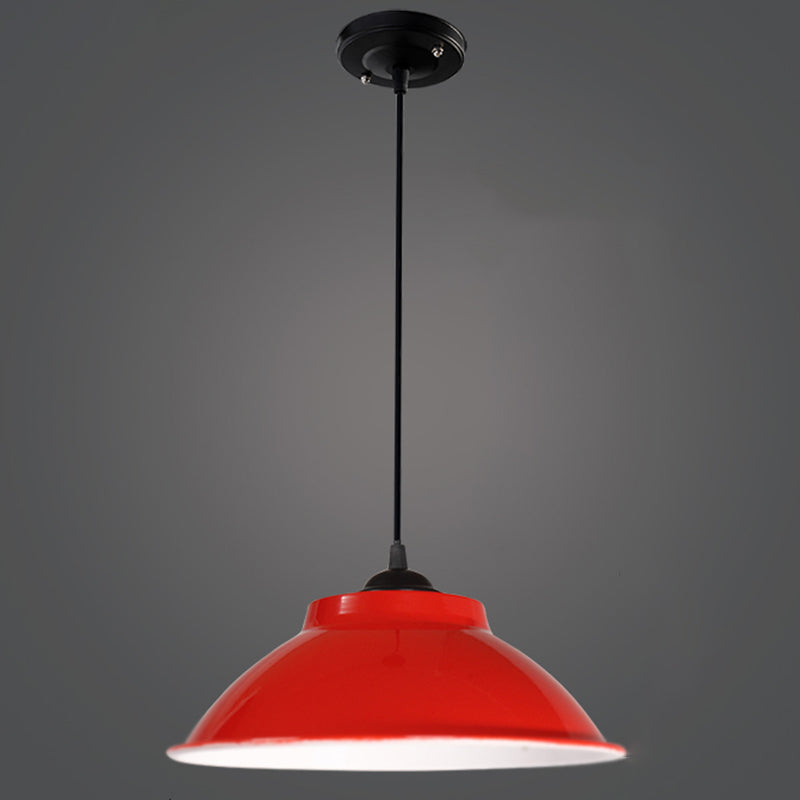 Aluminum Bell Suspension Pendant Light Industrial 1 Head Dining Room Drop Lighting