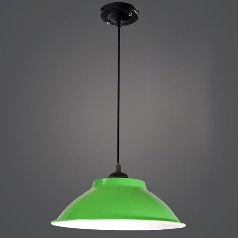 Aluminum Bell Suspension Pendant Light Industrial 1 Head Dining Room Drop Lighting