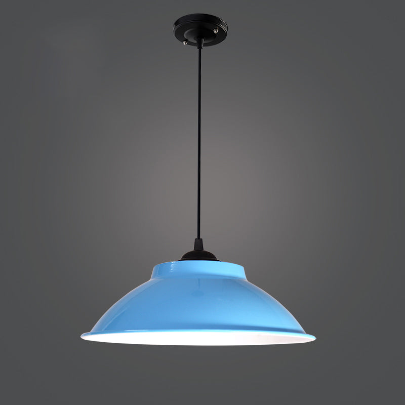 Aluminum Bell Suspension Pendant Light Industrial 1 Head Dining Room Drop Lighting