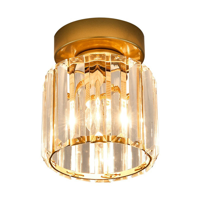 5 Zoll breite Mini-Kristall-Deckenleuchte im modernen Stil, schlichte Unterputzleuchte für den Eingangsbereich