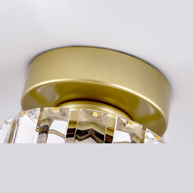 5 Zoll breite Mini-Kristall-Deckenleuchte im modernen Stil, schlichte Unterputzleuchte für den Eingangsbereich