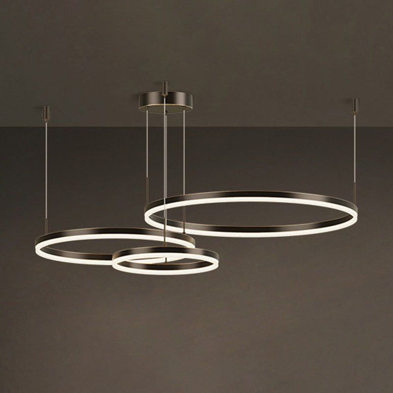 Moderne eenvoud hangende multi-tier kroonluchter hanglamp acryl plafondlampen armatuur voor restaurant