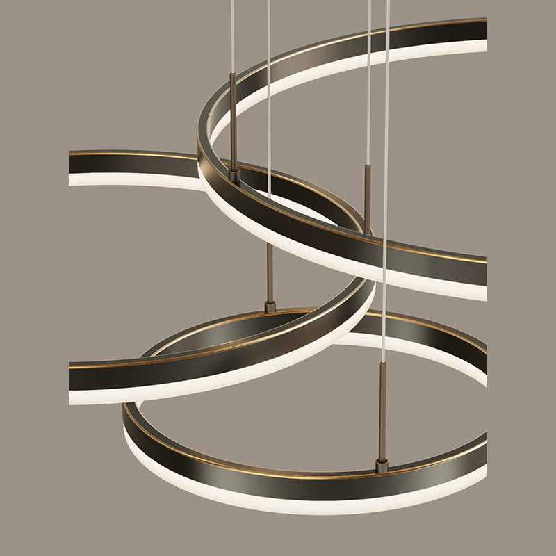 Moderne eenvoud hangende multi-tier kroonluchter hanglamp acryl plafondlampen armatuur voor restaurant