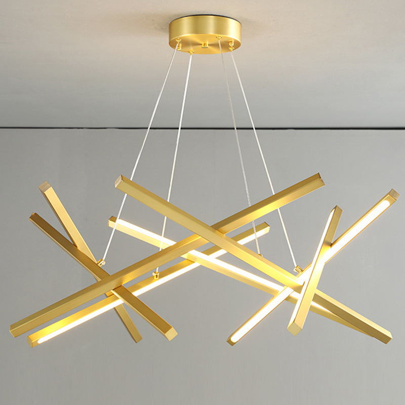 Lumo a pendente lampadario impilato Luce contemporanea LED in metallo a sospensione Luce a sospensione