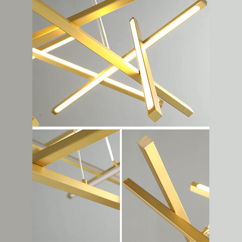 Lumo a pendente lampadario impilato Luce contemporanea LED in metallo a sospensione Luce a sospensione