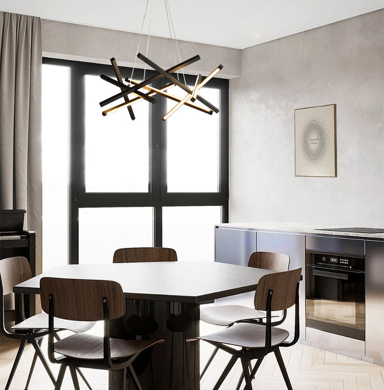 Lumo a pendente lampadario impilato Luce contemporanea LED in metallo a sospensione Luce a sospensione