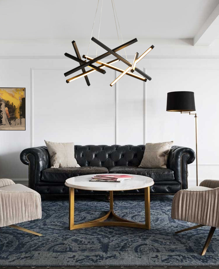 Lumo a pendente lampadario impilato Luce contemporanea LED in metallo a sospensione Luce a sospensione