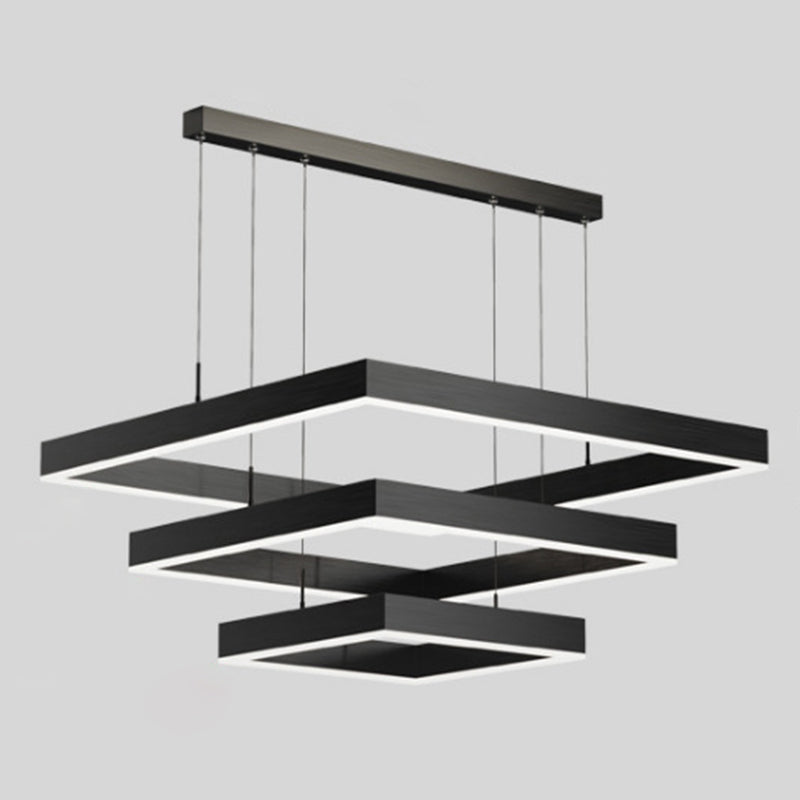 Simplicità Apparecchio di illuminazione a sospensione quadrata ACRILICA APPEGGIAMENTO APPEGGIAMENTO PER IL RISTORANTE