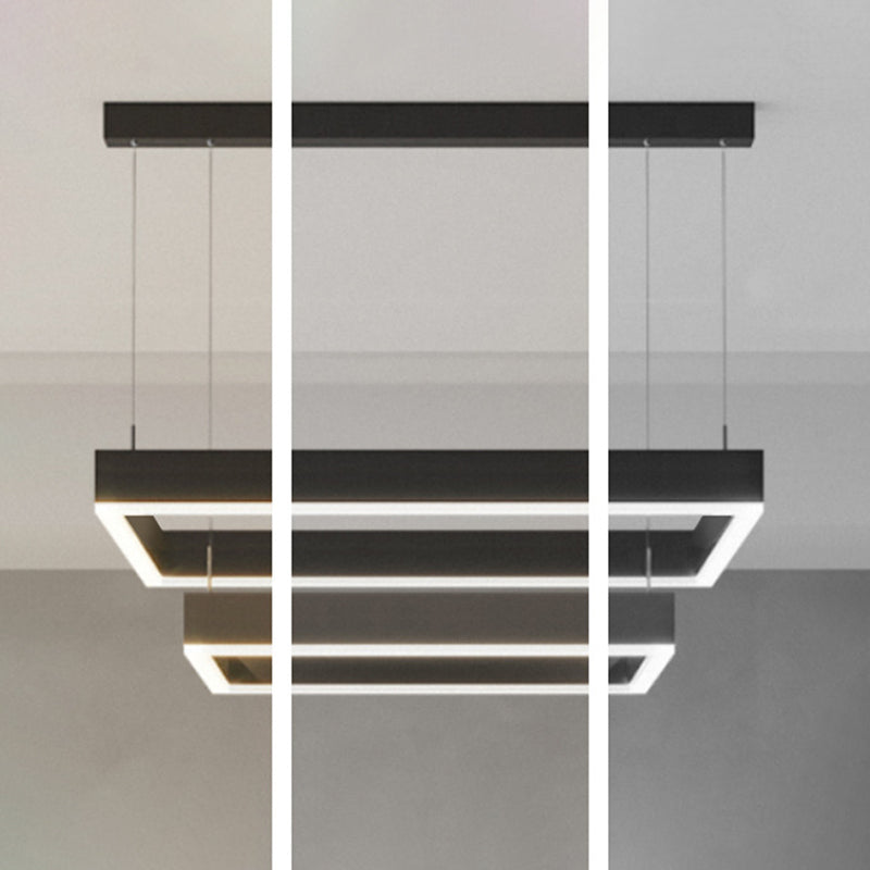 Simplicità Apparecchio di illuminazione a sospensione quadrata ACRILICA APPEGGIAMENTO APPEGGIAMENTO PER IL RISTORANTE