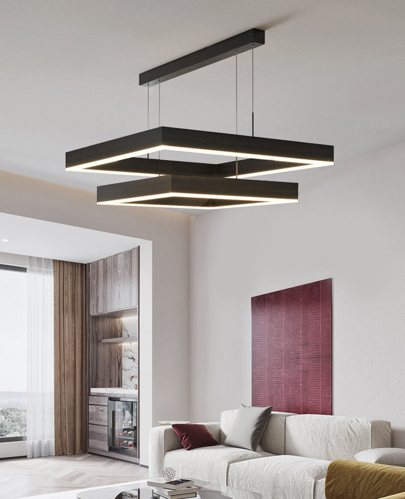 Simplicità Apparecchio di illuminazione a sospensione quadrata ACRILICA APPEGGIAMENTO APPEGGIAMENTO PER IL RISTORANTE