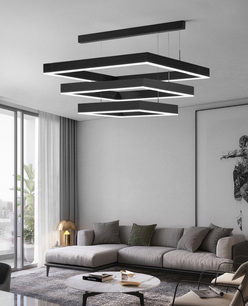 Simplicità Apparecchio di illuminazione a sospensione quadrata ACRILICA APPEGGIAMENTO APPEGGIAMENTO PER IL RISTORANTE