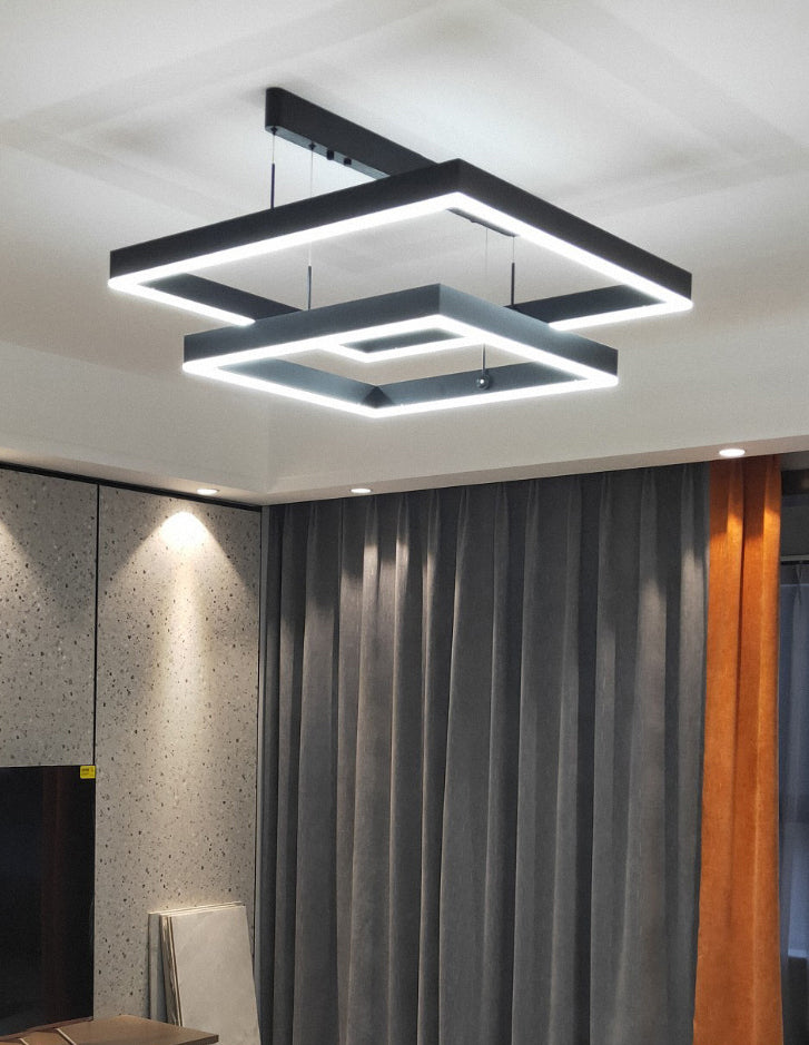 Simplicità Apparecchio di illuminazione a sospensione quadrata ACRILICA APPEGGIAMENTO APPEGGIAMENTO PER IL RISTORANTE