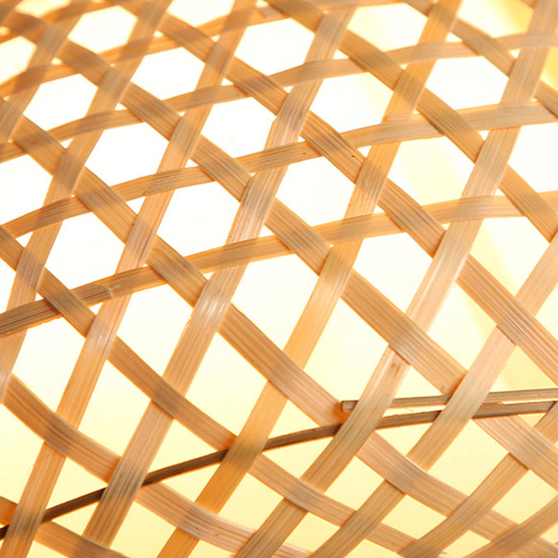 Chinese Pendant Lighting Fixtures Bamboo Hanging Light with Hanging Cord for Restaurant