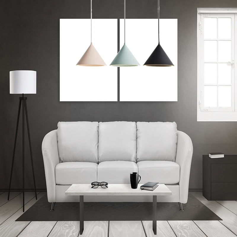 Moderni apparecchi di illuminazione a ciondolo conico metallo 1 ciondolo luminoso