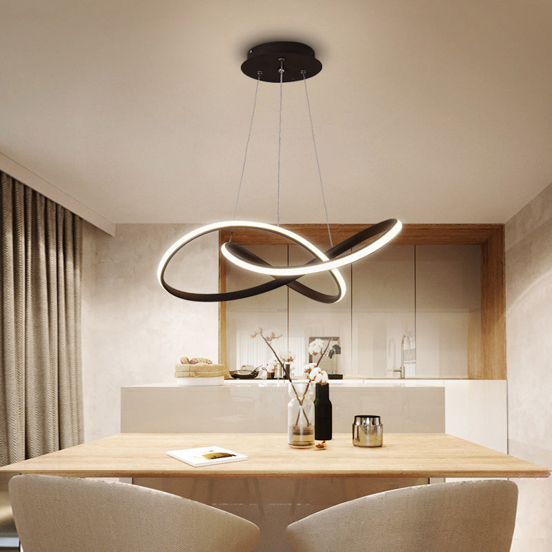 Modern Linear Pendant Lighting Fixtures Silica Gel Hanging Light Kit