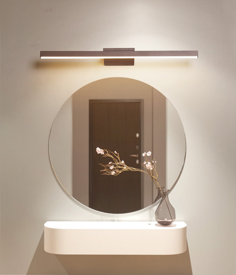 Straight Wall Sconce Lighting Simplicity Acrylic LED Bathroom Sconce Light Fixture in Coffee