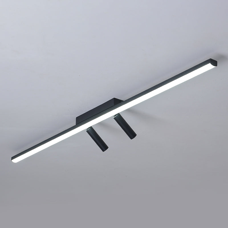 Éclairage encastré semi-LED moderne à 2 lumières pour porche, éclairage linéaire, style concis