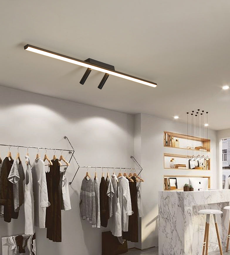 Iluminación de montaje empotrada semi LED moderna, luz de porche empotrada de 2 luces, iluminación lineal, estilo conciso