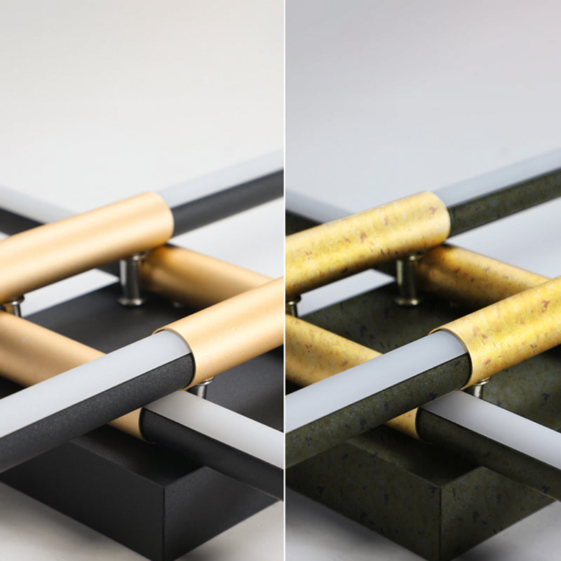 New Modern Linear Sputnik Flush Mount Ceiling Light Aluminum Living Room Flush Light