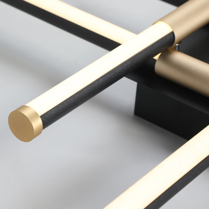 New Modern Linear Sputnik Flush Mount Ceiling Light Aluminum Living Room Flush Light