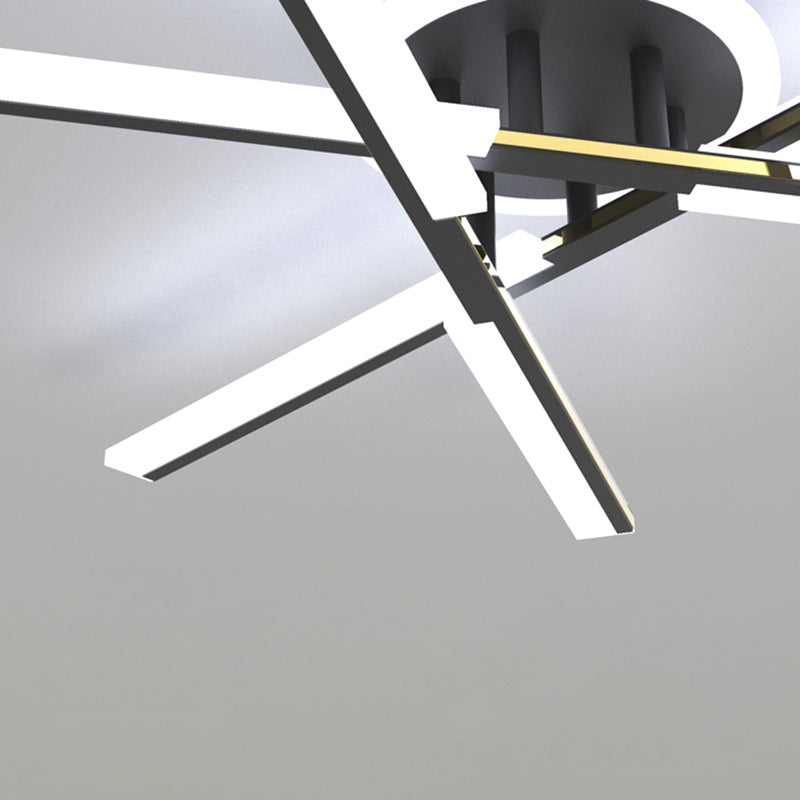 Plafonnier Spoutnik à 4 lumières, nouveau plafonnier moderne en aluminium pour chambre à coucher