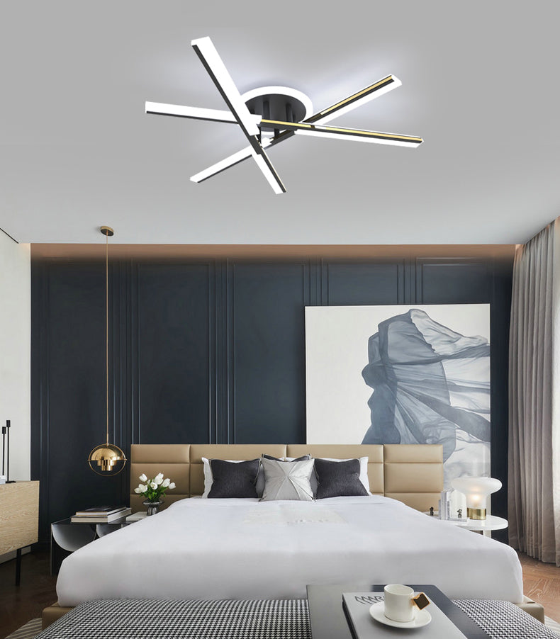 Plafonnier Spoutnik à 4 lumières, nouveau plafonnier moderne en aluminium pour chambre à coucher