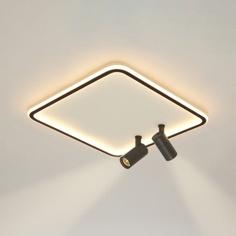 Voyant moderne LED Ultra-slim Square Flush Mount Ceiling Light Bedroom Light Restaurant Light in Nordic Style