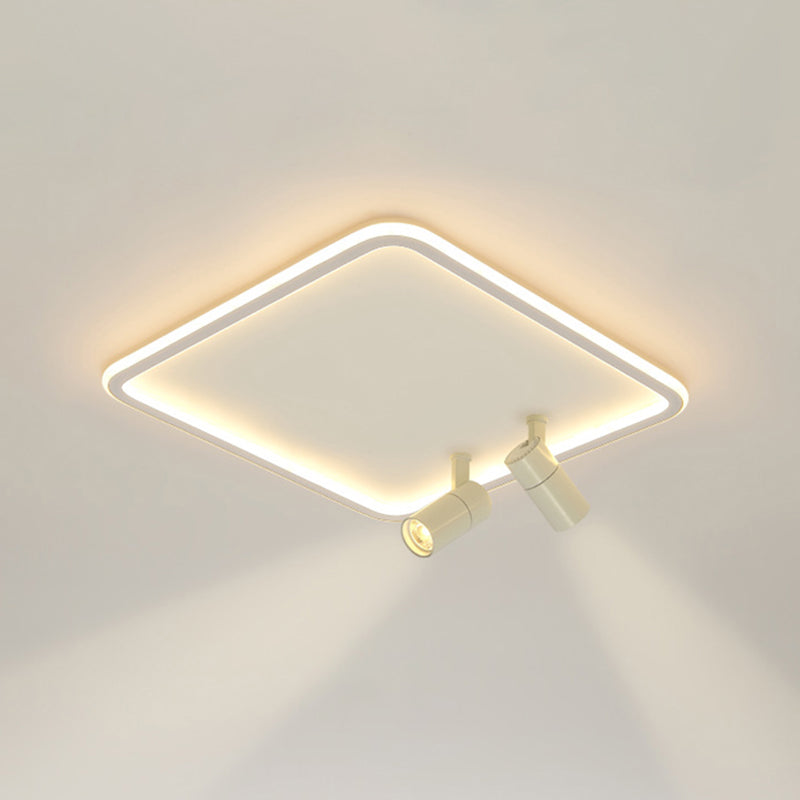 Voyant moderne LED Ultra-slim Square Flush Mount Ceiling Light Bedroom Light Restaurant Light in Nordic Style