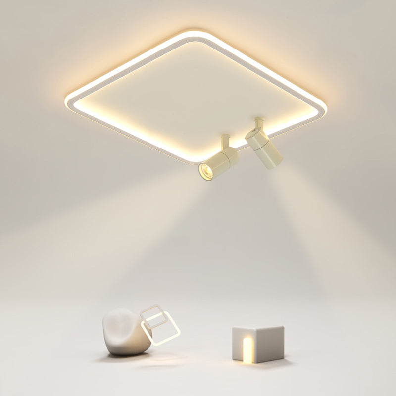 Voyant moderne LED Ultra-slim Square Flush Mount Ceiling Light Bedroom Light Restaurant Light in Nordic Style