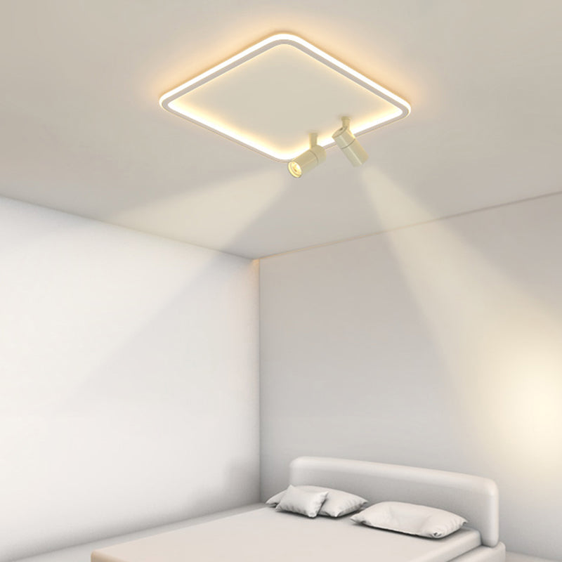 Voyant moderne LED Ultra-slim Square Flush Mount Ceiling Light Bedroom Light Restaurant Light in Nordic Style