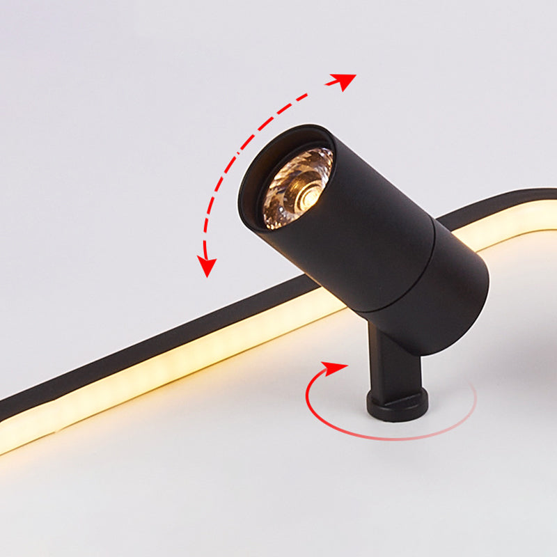 Voyant moderne LED Ultra-slim Square Flush Mount Ceiling Light Bedroom Light Restaurant Light in Nordic Style