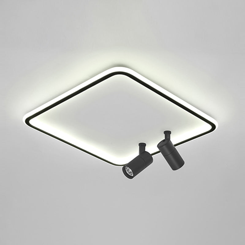 Voyant moderne LED Ultra-slim Square Flush Mount Ceiling Light Bedroom Light Restaurant Light in Nordic Style