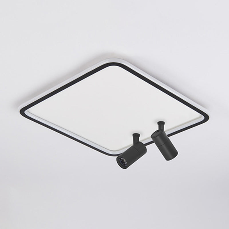 Voyant moderne LED Ultra-slim Square Flush Mount Ceiling Light Bedroom Light Restaurant Light in Nordic Style