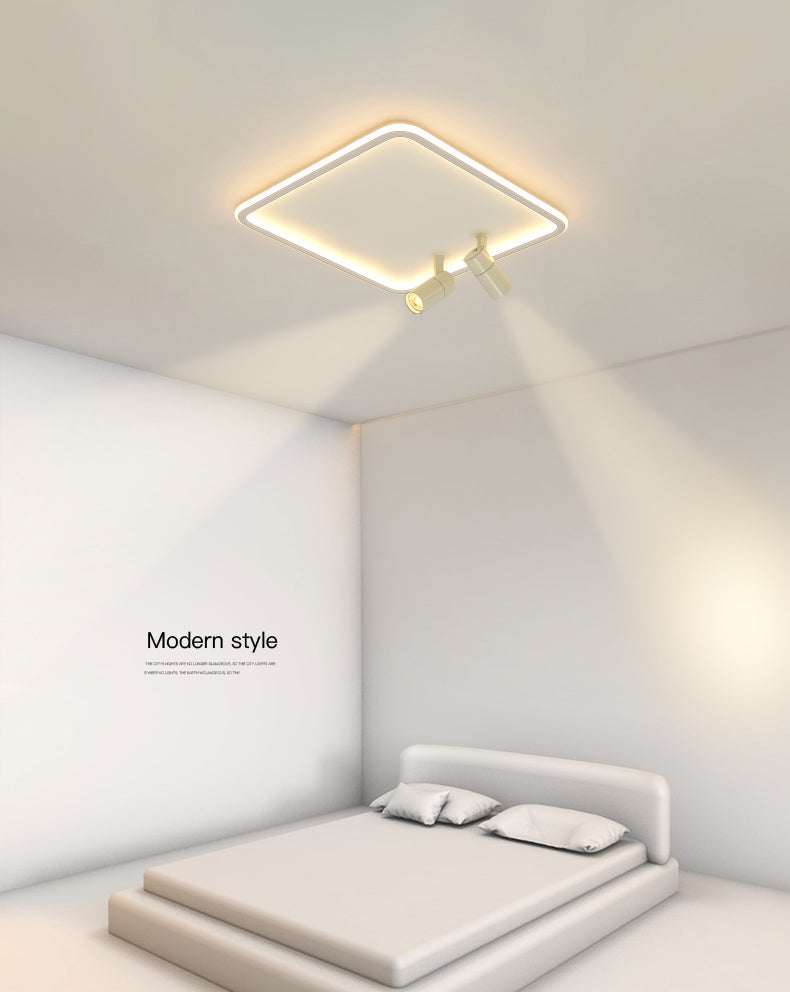 Voyant moderne LED Ultra-slim Square Flush Mount Ceiling Light Bedroom Light Restaurant Light in Nordic Style