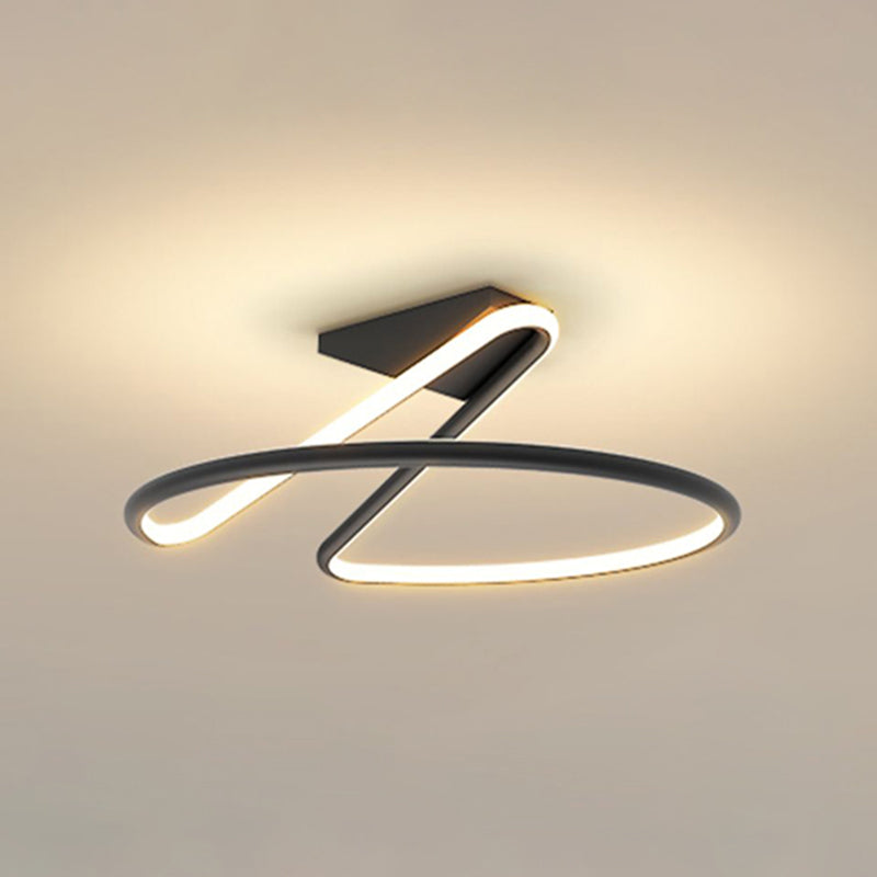 Linear Acrylique Flush Mount Modern Style 1-Light Ceiling Light Fixture for Bedroom