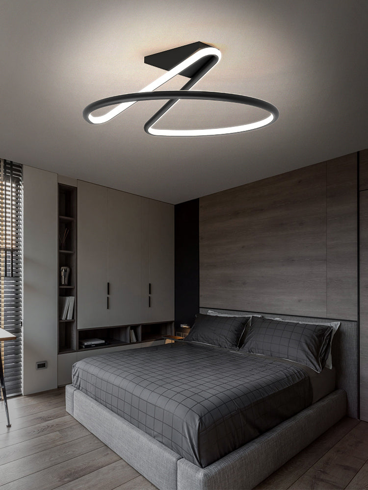 Linear Acrylique Flush Mount Modern Style 1-Light Ceiling Light Fixture for Bedroom