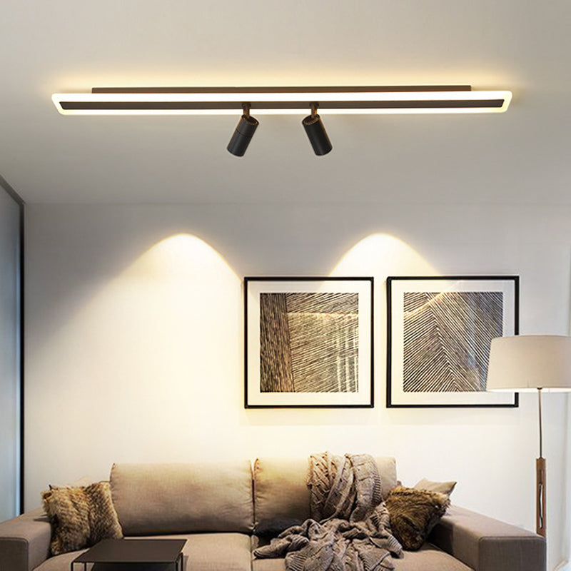LED Ceiling Track Lighting Led Track Lighting Linear Flush Mount Ceiling Light with Spotlight for Shopping Mall or Cloth Shop