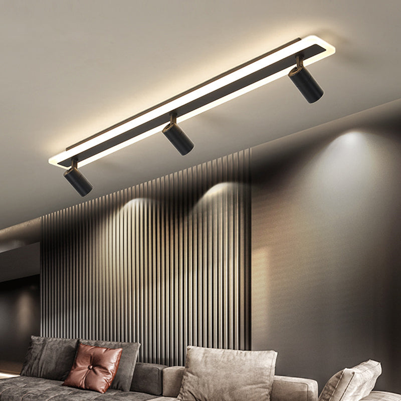 LED Ceiling Track Lighting Led Track Lighting Linear Flush Mount Ceiling Light with Spotlight for Shopping Mall or Cloth Shop