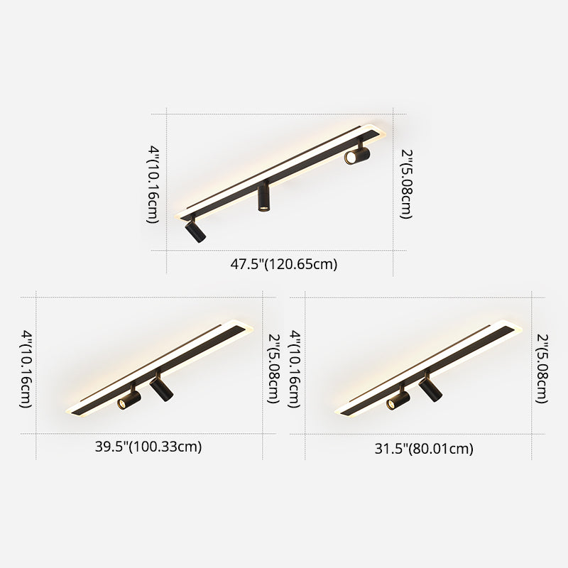LED Ceiling Track Lighting Led Track Lighting Linear Flush Mount Ceiling Light with Spotlight for Shopping Mall or Cloth Shop