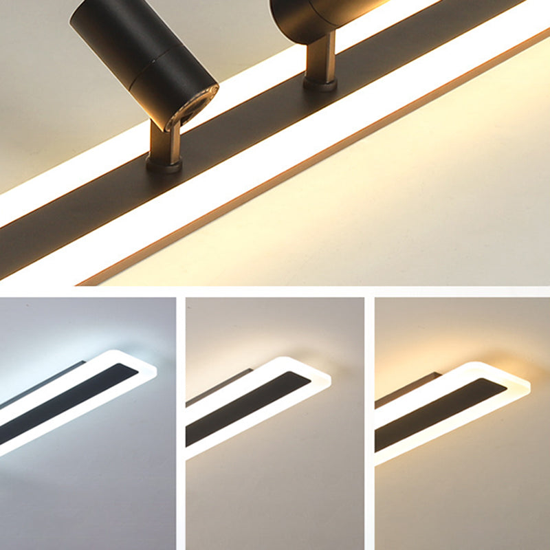LED Ceiling Track Lighting Led Track Lighting Linear Flush Mount Ceiling Light with Spotlight for Shopping Mall or Cloth Shop