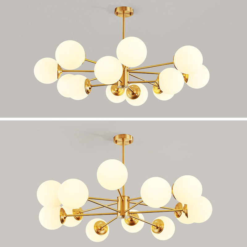Balls Chandelier Light Fixture Simplicity-Style Glass Pendant Lighting Fixture for Bedroom