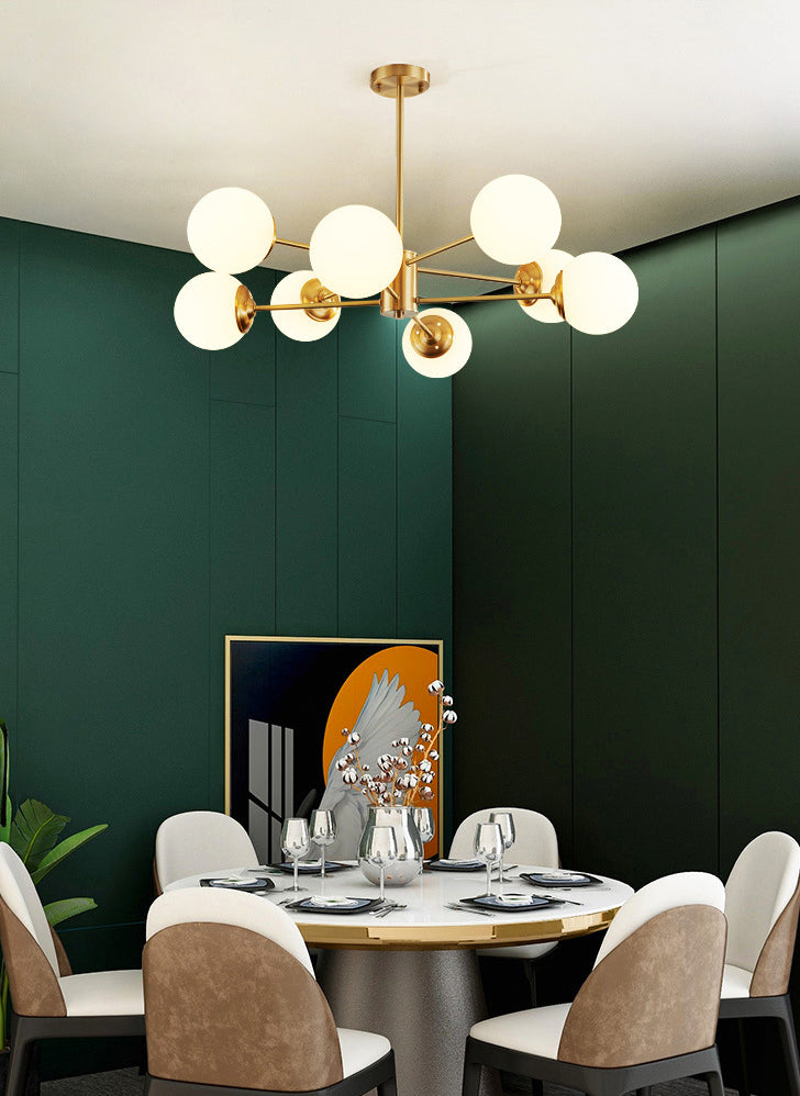 Balls Chandelier Light Fixture Simplicity-Style Glass Pendant Lighting Fixture for Bedroom