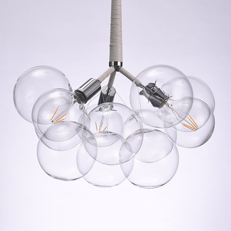 Bubbles Glass Pendant Lighting Fixture Minimalist Style Chandelier Pendant Light