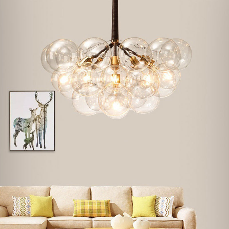Bubbles Glass Pendant Lighting Fixture Minimalist Style Chandelier Pendant Light