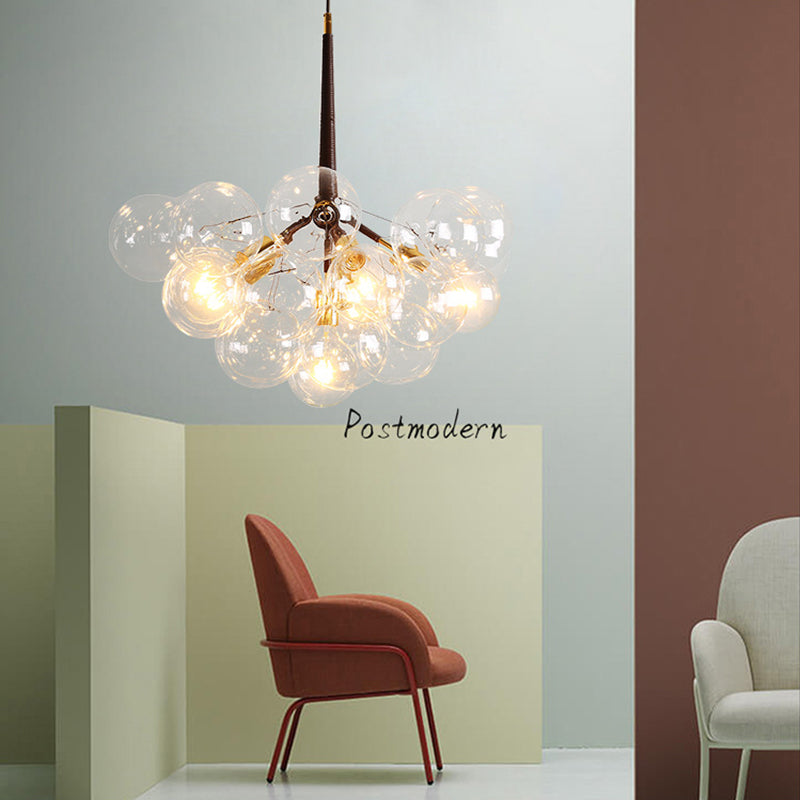 Bubbles Glass Pendant Lighting Fixture Minimalist Style Chandelier Pendant Light
