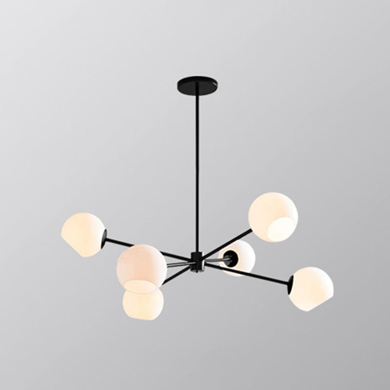 Gearceerde hanglampverlichtingsarmatuur minimalistische stijl glashangende kroonluchter voor woonkamer